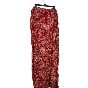 CHANCES R 2X RED FLORAL Women's Skirt